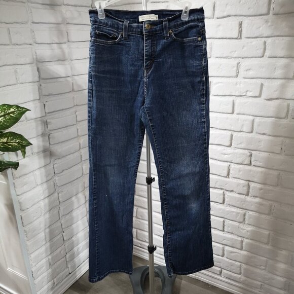 Levi's 512 Ladies Perfectly Slimming Size 10 Medium Bootcut Blue Jeans - Picture 1 of 14